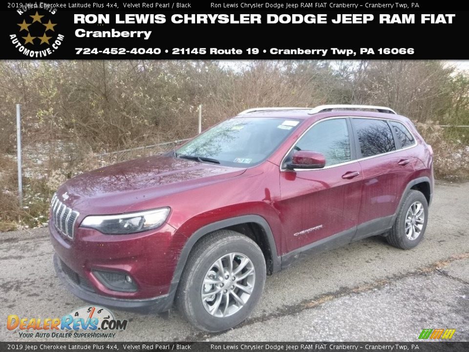 2019 Jeep Cherokee Latitude Plus 4x4 Velvet Red Pearl / Black Photo #1