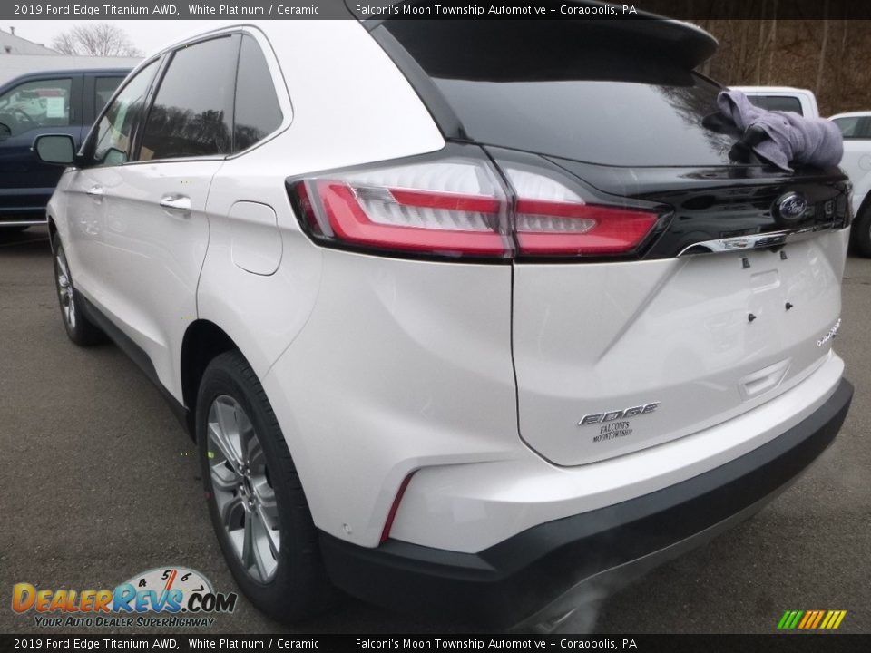 2019 Ford Edge Titanium AWD White Platinum / Ceramic Photo #6