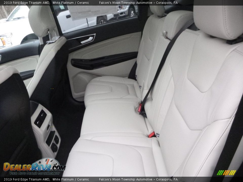 Rear Seat of 2019 Ford Edge Titanium AWD Photo #8