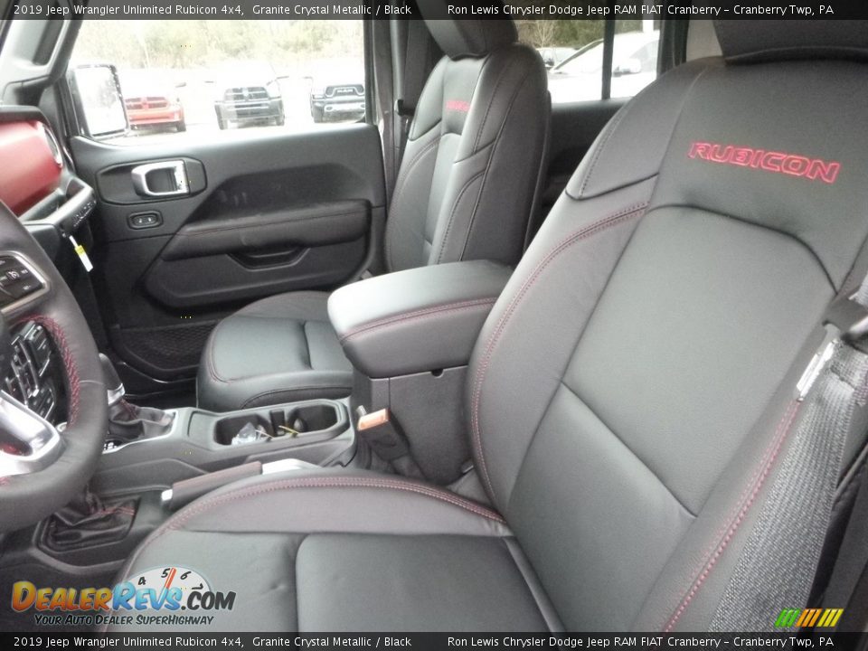 Black Interior - 2019 Jeep Wrangler Unlimited Rubicon 4x4 Photo #13