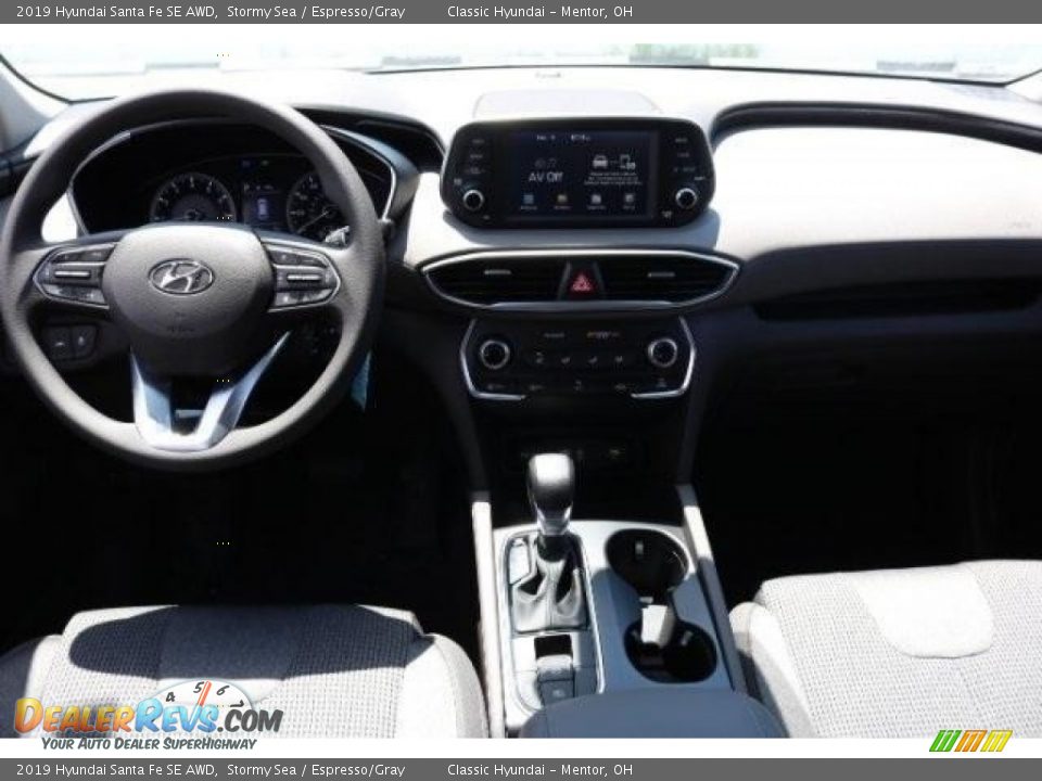 2019 Hyundai Santa Fe SE AWD Stormy Sea / Espresso/Gray Photo #2