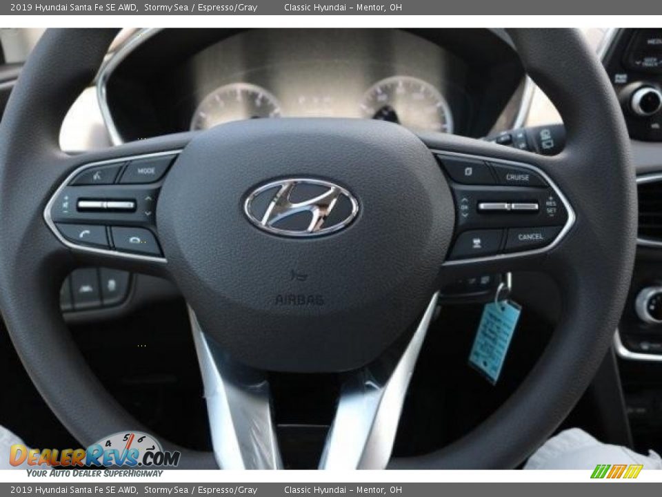 2019 Hyundai Santa Fe SE AWD Stormy Sea / Espresso/Gray Photo #4