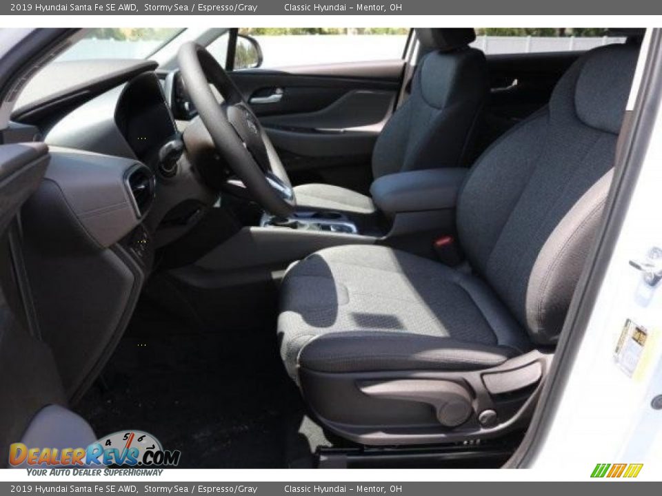 2019 Hyundai Santa Fe SE AWD Stormy Sea / Espresso/Gray Photo #6