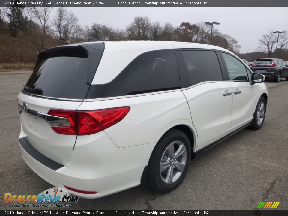 2019 Honda Odyssey EX-L White Diamond Pearl / Gray Photo #4