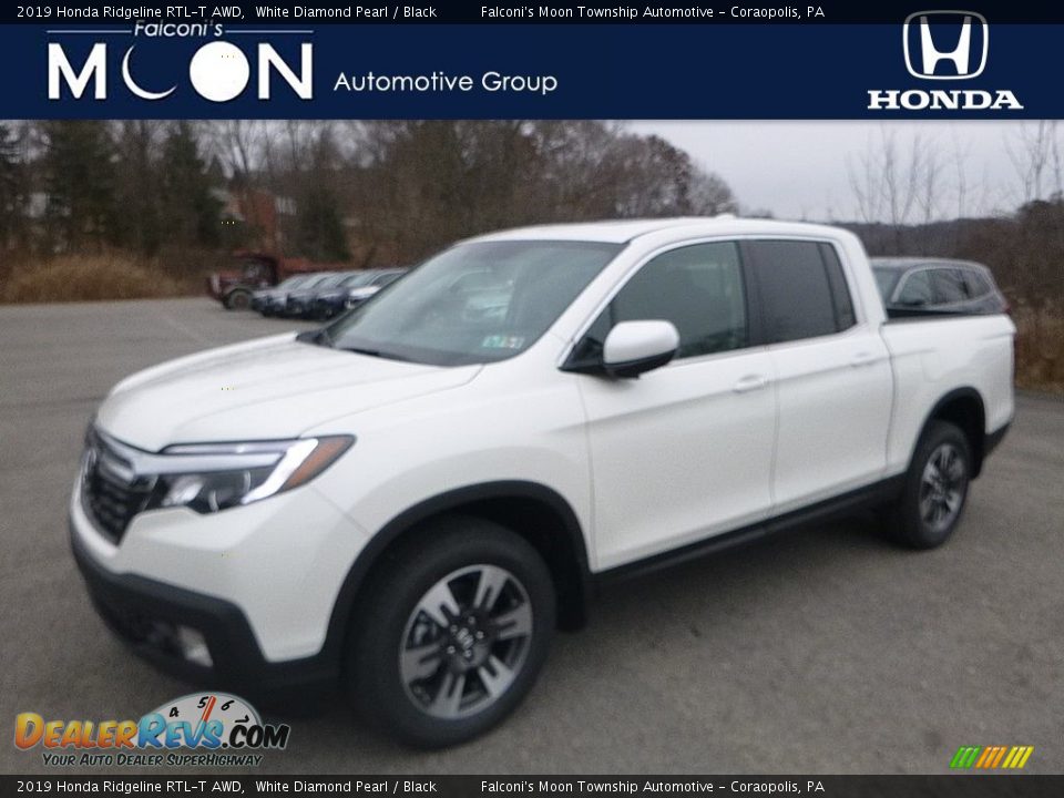 2019 Honda Ridgeline RTL-T AWD White Diamond Pearl / Black Photo #1