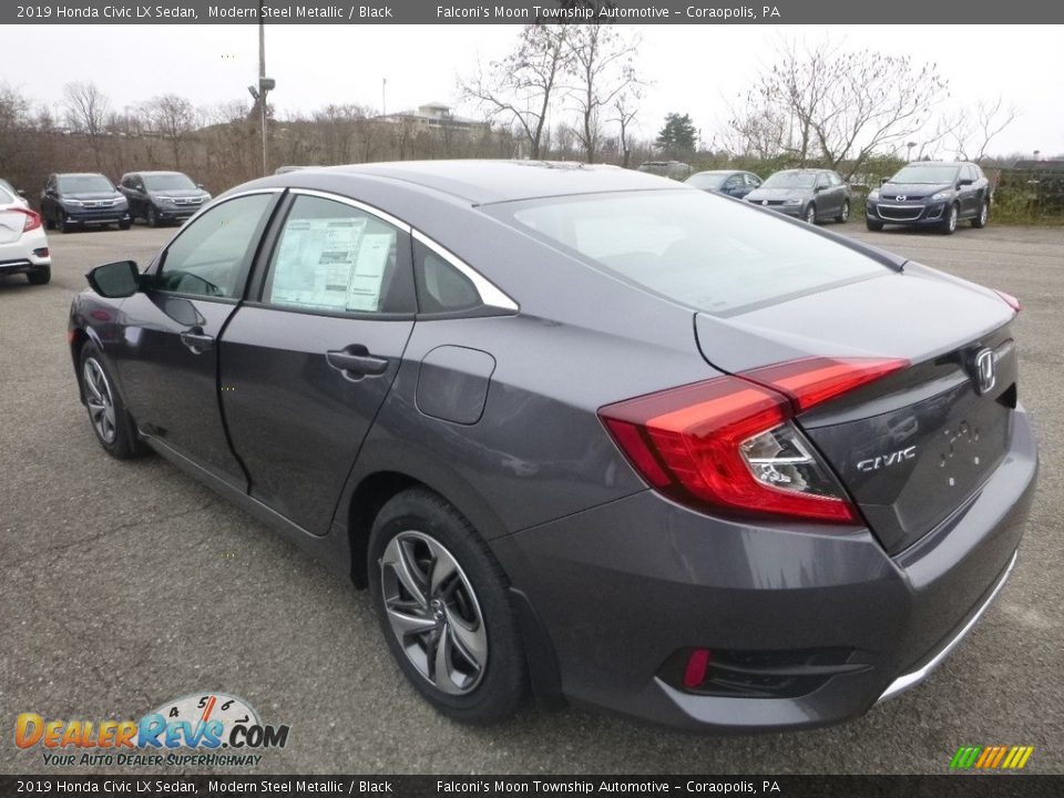 2019 Honda Civic LX Sedan Modern Steel Metallic / Black Photo #3