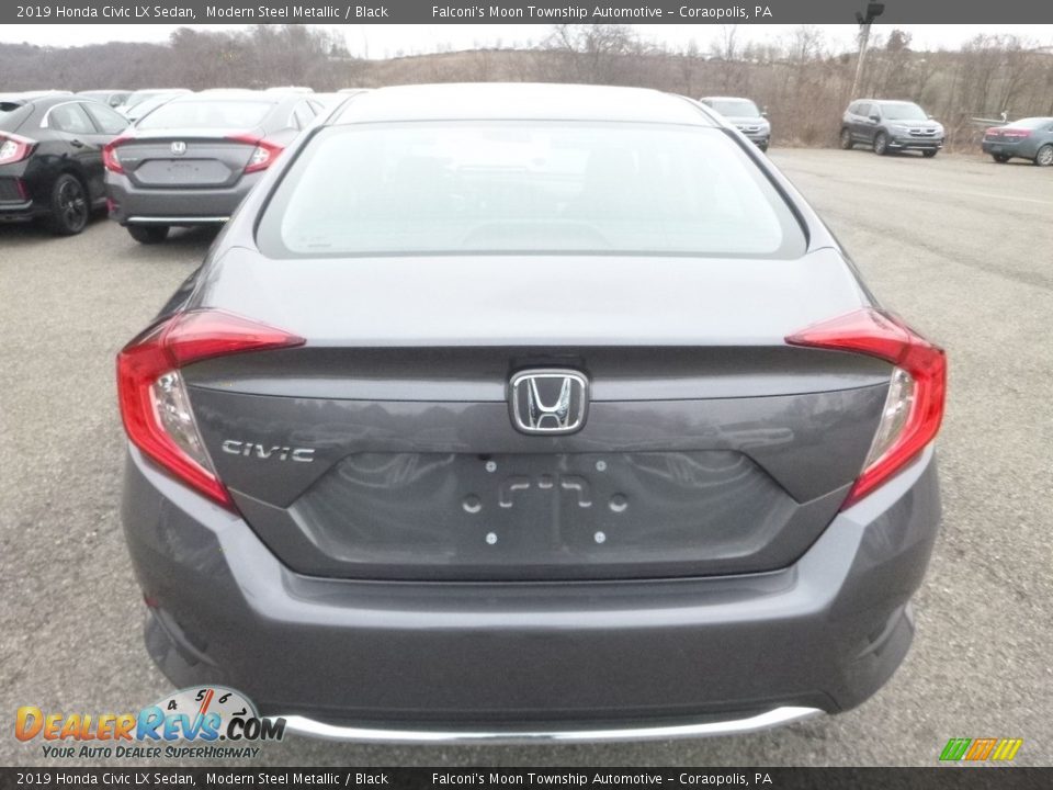 2019 Honda Civic LX Sedan Modern Steel Metallic / Black Photo #4