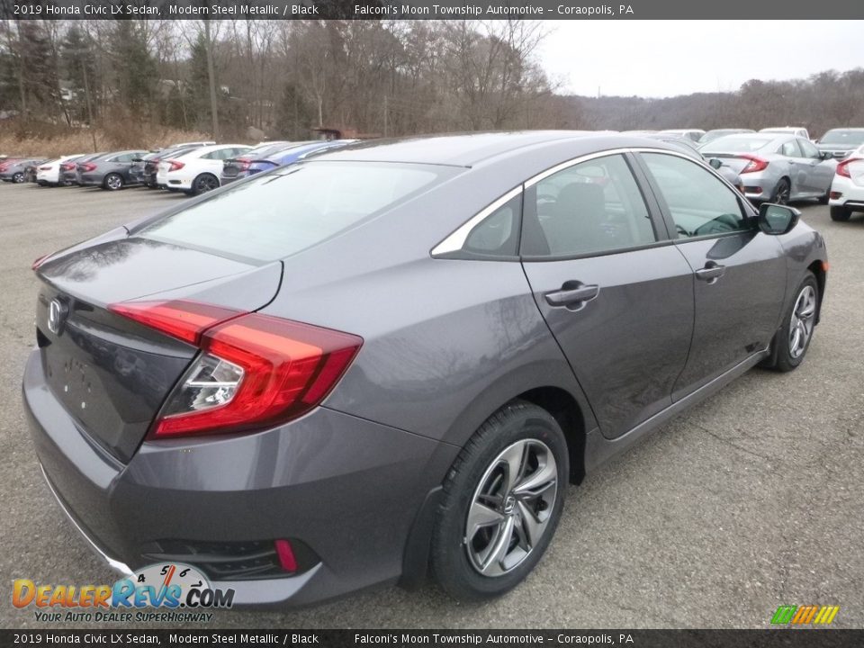 2019 Honda Civic LX Sedan Modern Steel Metallic / Black Photo #5