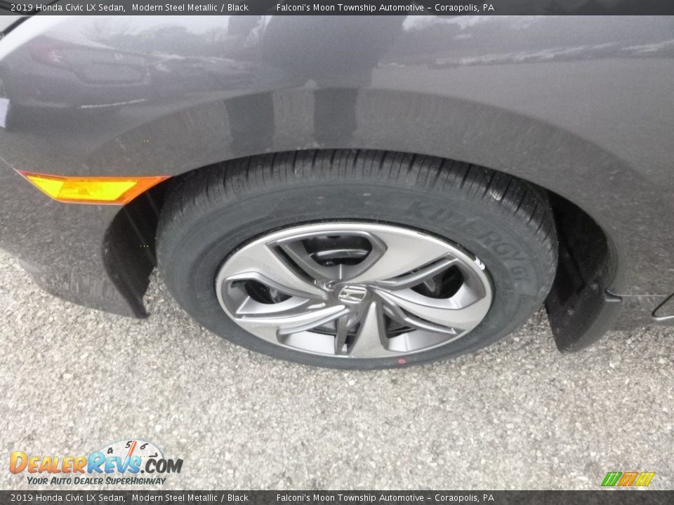 2019 Honda Civic LX Sedan Modern Steel Metallic / Black Photo #8