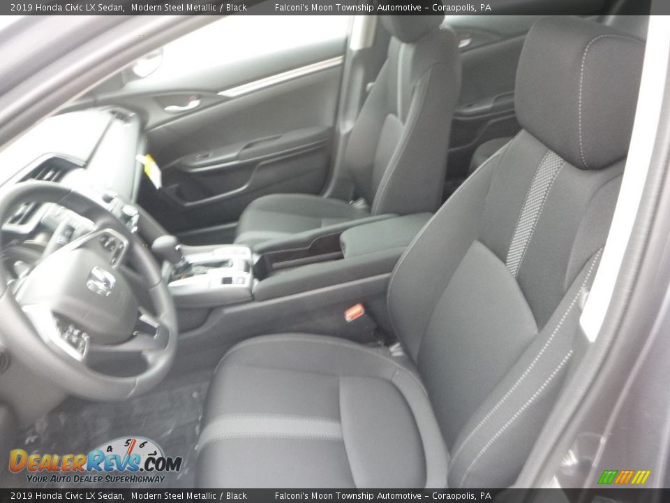 2019 Honda Civic LX Sedan Modern Steel Metallic / Black Photo #9