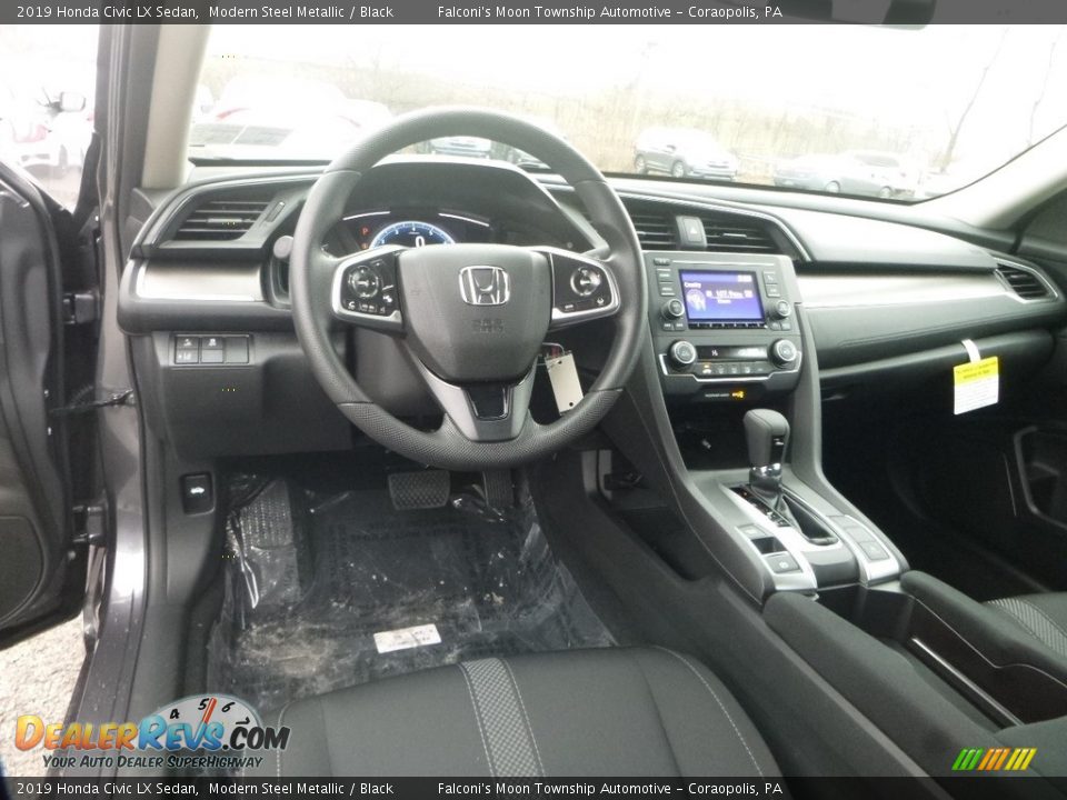 2019 Honda Civic LX Sedan Modern Steel Metallic / Black Photo #11