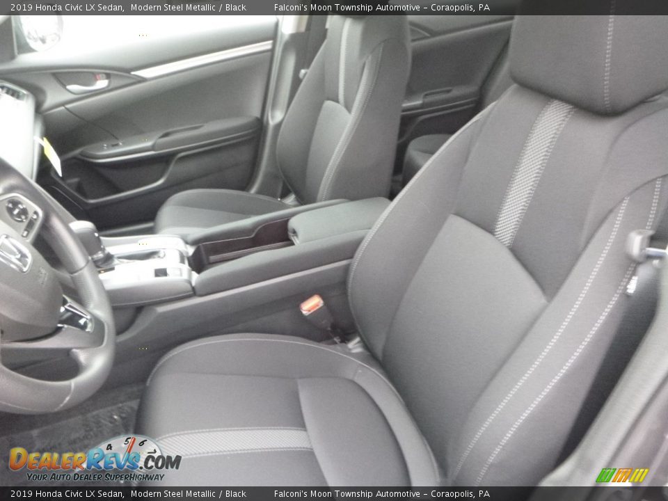 2019 Honda Civic LX Sedan Modern Steel Metallic / Black Photo #13