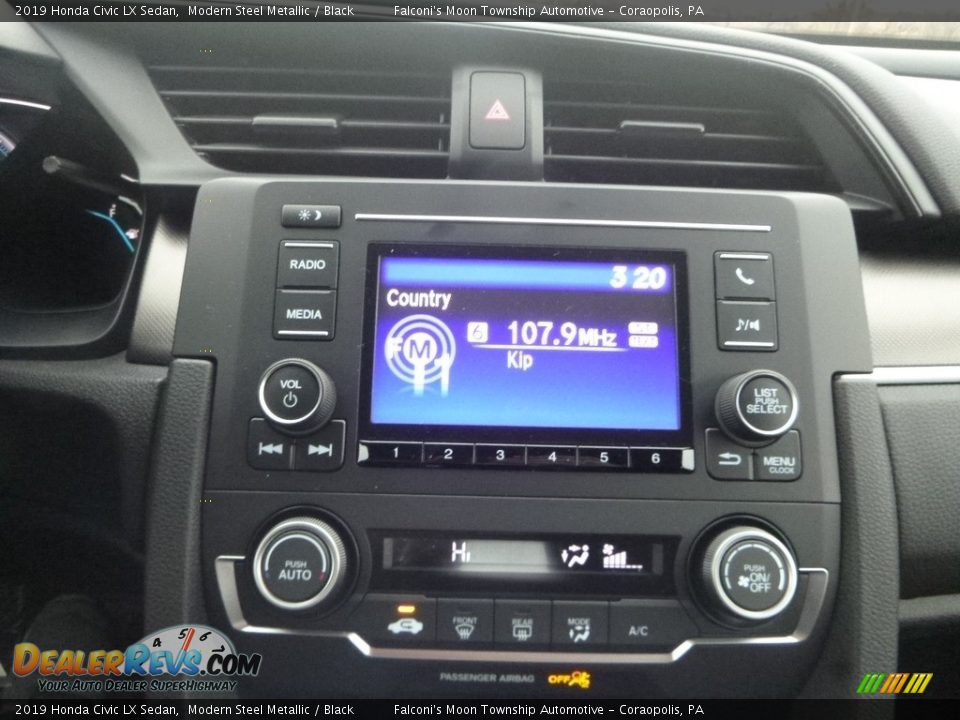 2019 Honda Civic LX Sedan Modern Steel Metallic / Black Photo #15