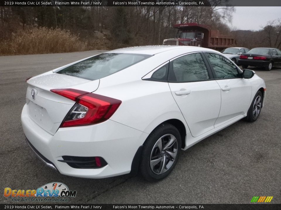 2019 Honda Civic LX Sedan Platinum White Pearl / Ivory Photo #5