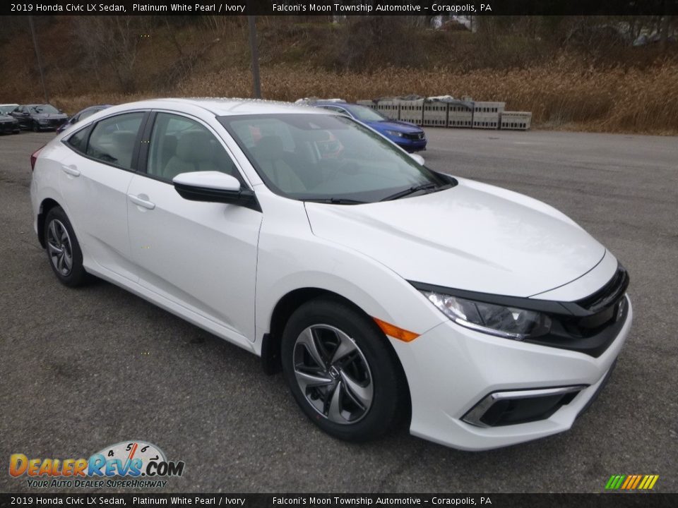 2019 Honda Civic LX Sedan Platinum White Pearl / Ivory Photo #6