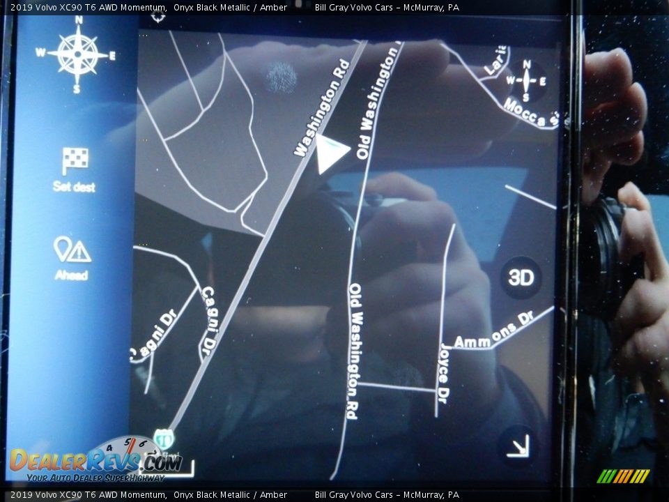 2019 Volvo XC90 T6 AWD Momentum Onyx Black Metallic / Amber Photo #13