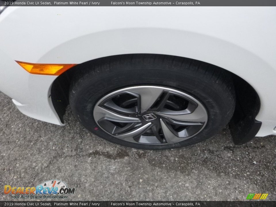 2019 Honda Civic LX Sedan Platinum White Pearl / Ivory Photo #8