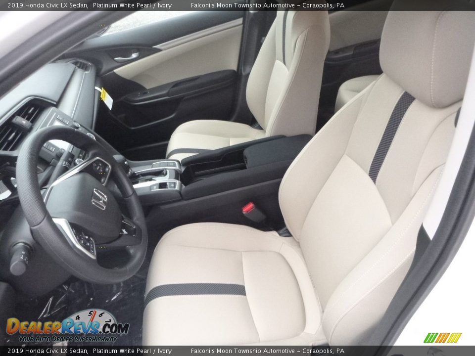 2019 Honda Civic LX Sedan Platinum White Pearl / Ivory Photo #9