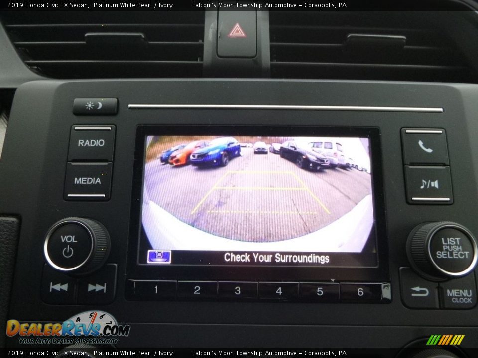 2019 Honda Civic LX Sedan Platinum White Pearl / Ivory Photo #15
