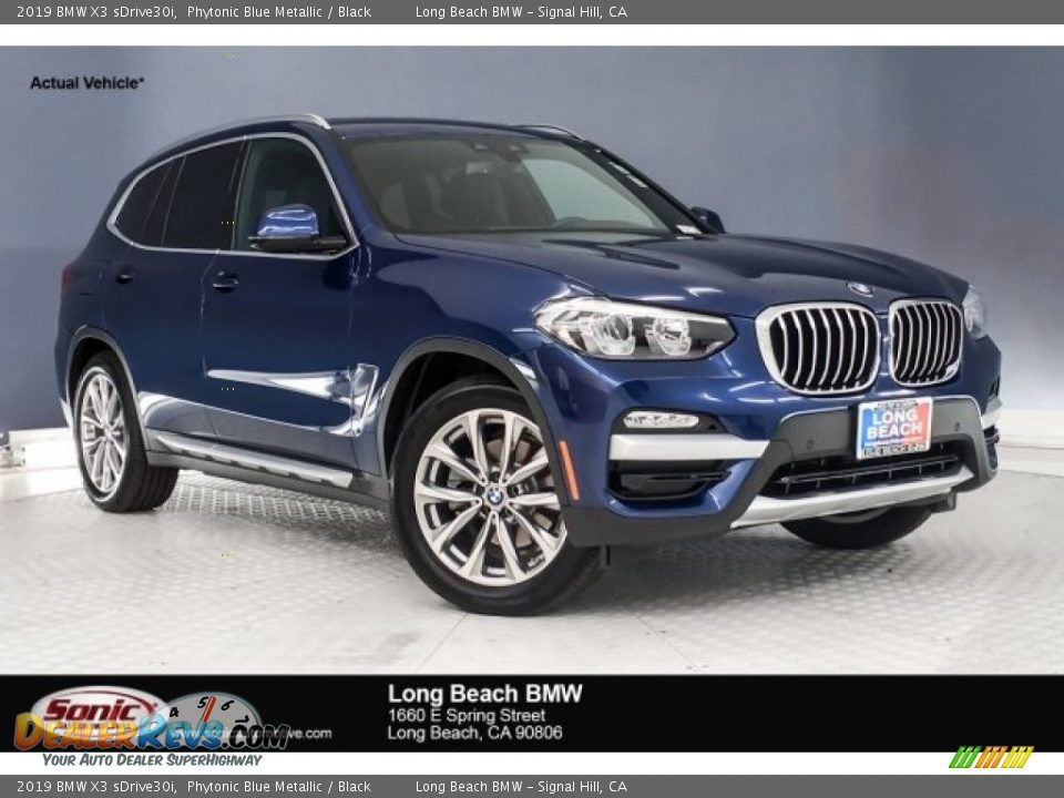 2019 BMW X3 sDrive30i Phytonic Blue Metallic / Black Photo #1