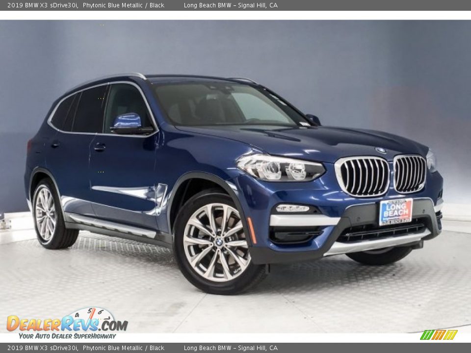2019 BMW X3 sDrive30i Phytonic Blue Metallic / Black Photo #14