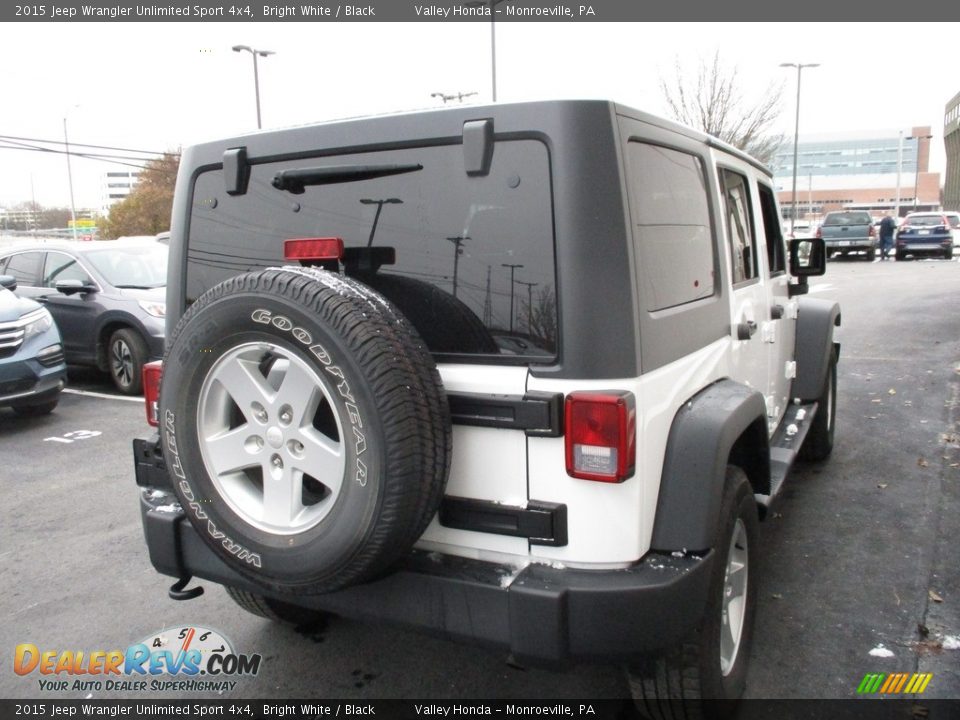 2015 Jeep Wrangler Unlimited Sport 4x4 Bright White / Black Photo #5