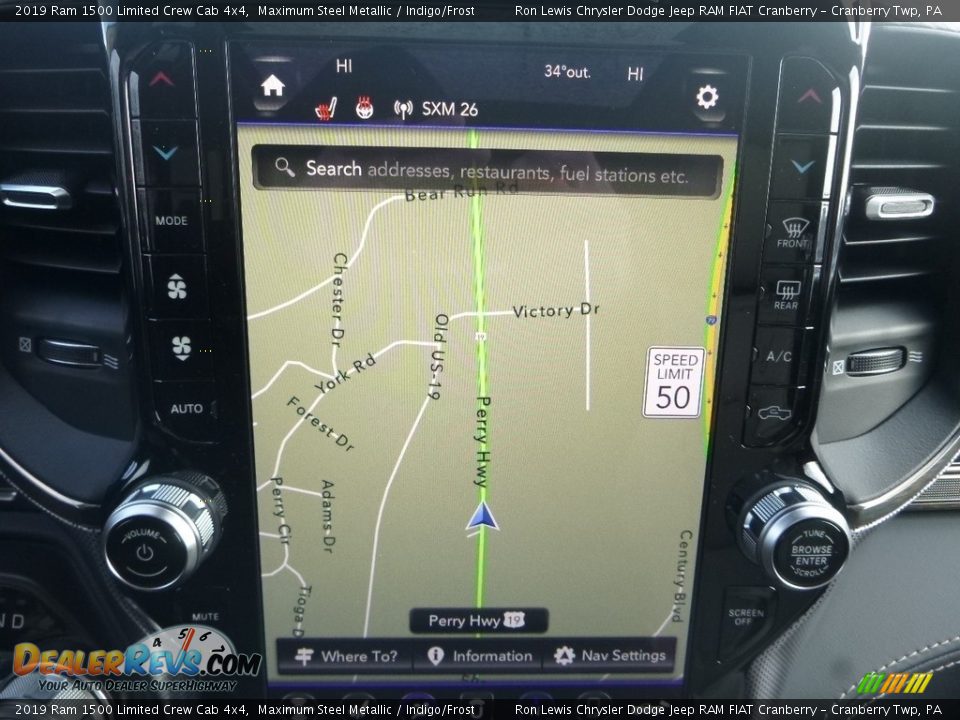 Navigation of 2019 Ram 1500 Limited Crew Cab 4x4 Photo #15