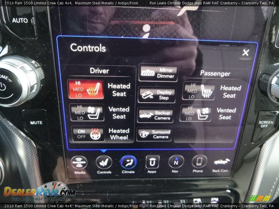 Controls of 2019 Ram 1500 Limited Crew Cab 4x4 Photo #20