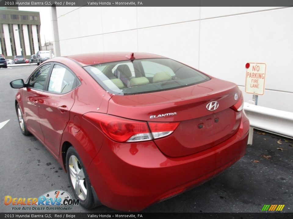2013 Hyundai Elantra GLS Red / Beige Photo #3