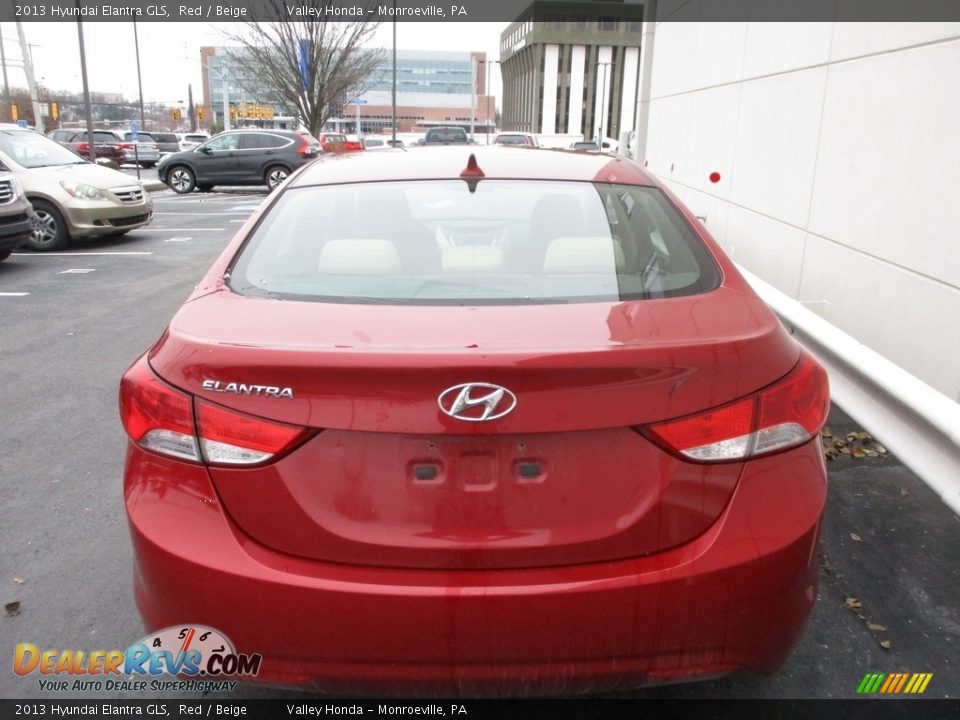2013 Hyundai Elantra GLS Red / Beige Photo #4