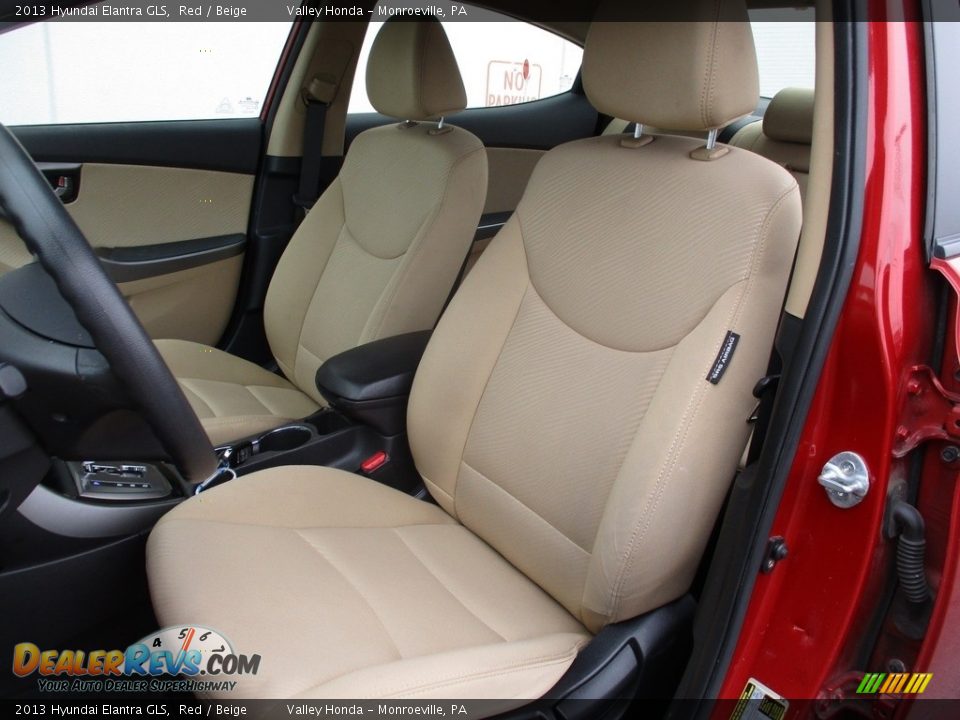 2013 Hyundai Elantra GLS Red / Beige Photo #11