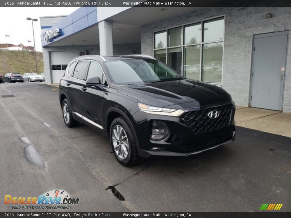 2019 Hyundai Santa Fe SEL Plus AWD Twilight Black / Black Photo #1