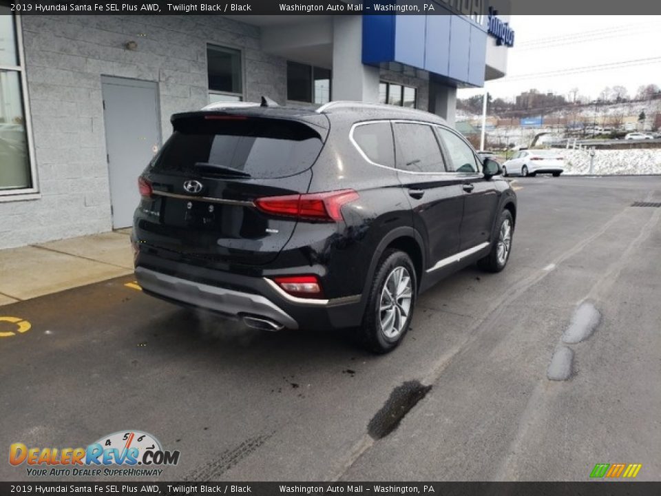 2019 Hyundai Santa Fe SEL Plus AWD Twilight Black / Black Photo #7