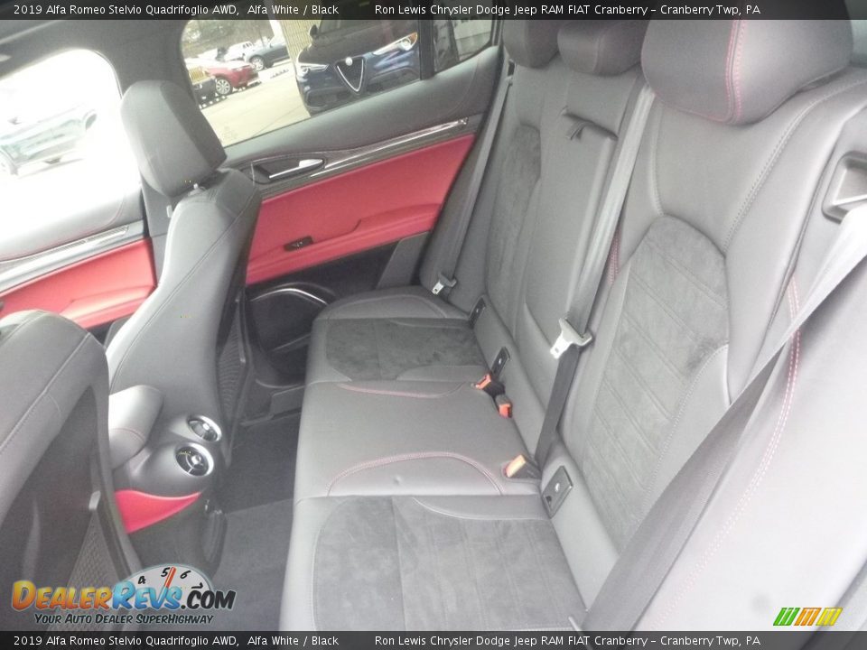 Rear Seat of 2019 Alfa Romeo Stelvio Quadrifoglio AWD Photo #19