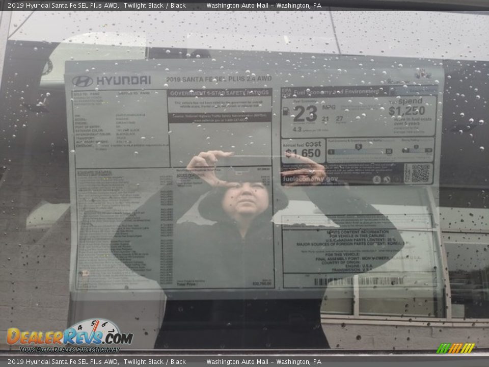 2019 Hyundai Santa Fe SEL Plus AWD Twilight Black / Black Photo #11