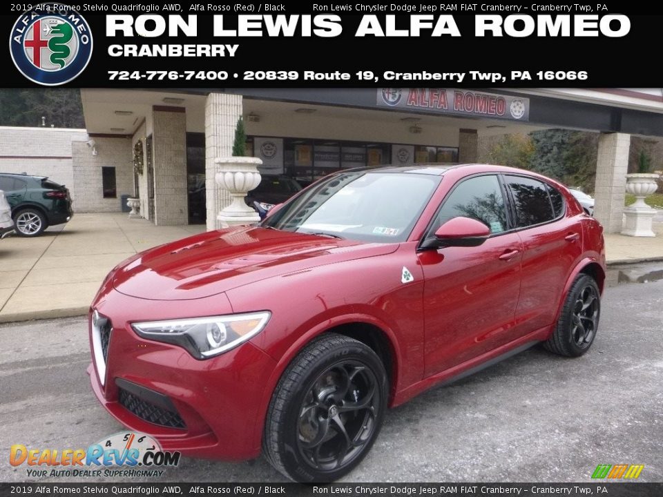 2019 Alfa Romeo Stelvio Quadrifoglio AWD Alfa Rosso (Red) / Black Photo #1