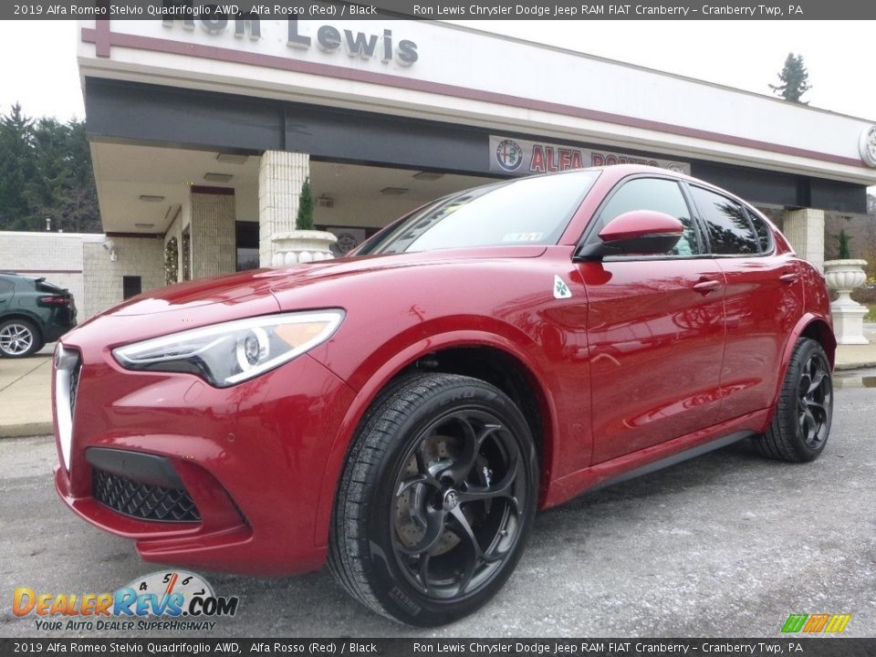2019 Alfa Romeo Stelvio Quadrifoglio AWD Alfa Rosso (Red) / Black Photo #2