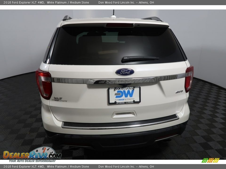 2018 Ford Explorer XLT 4WD White Platinum / Medium Stone Photo #12