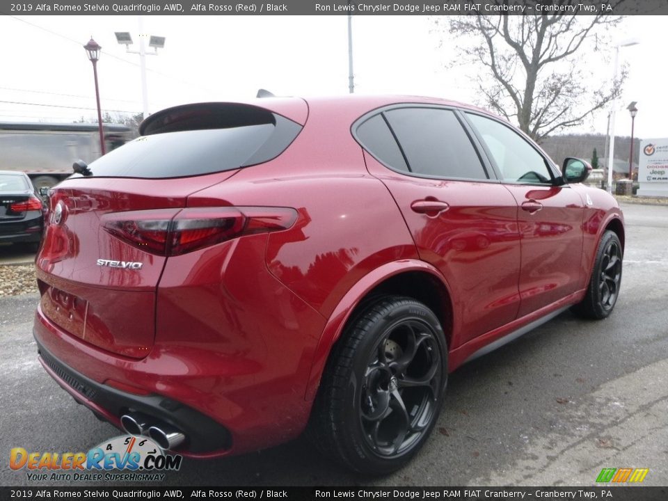2019 Alfa Romeo Stelvio Quadrifoglio AWD Alfa Rosso (Red) / Black Photo #9