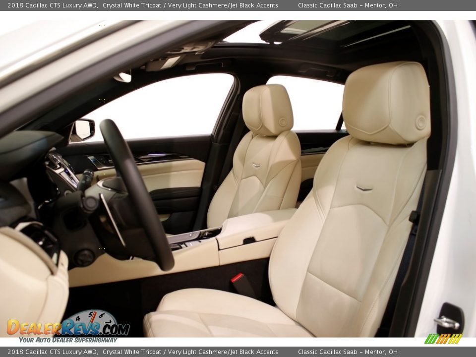 2018 Cadillac CTS Luxury AWD Crystal White Tricoat / Very Light Cashmere/Jet Black Accents Photo #9