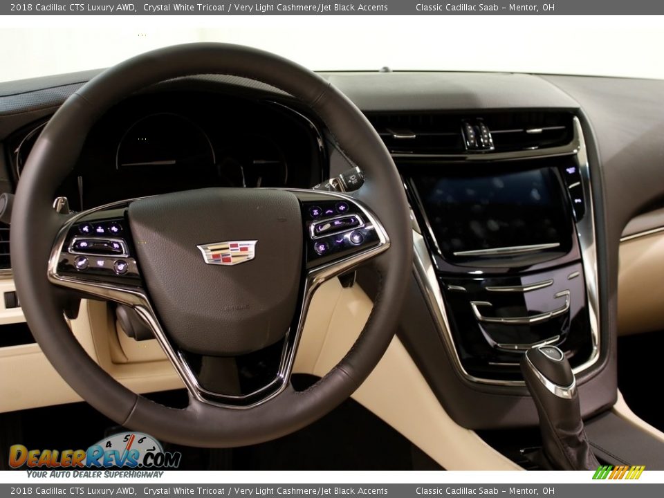 2018 Cadillac CTS Luxury AWD Crystal White Tricoat / Very Light Cashmere/Jet Black Accents Photo #10
