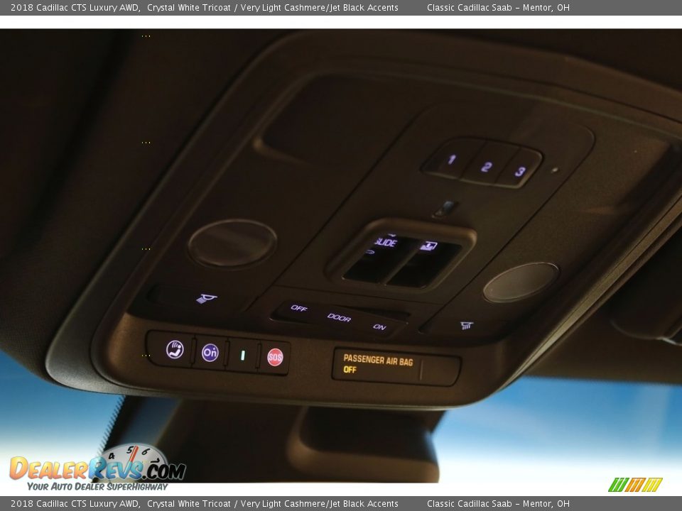 2018 Cadillac CTS Luxury AWD Crystal White Tricoat / Very Light Cashmere/Jet Black Accents Photo #12