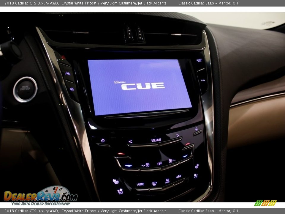 2018 Cadillac CTS Luxury AWD Crystal White Tricoat / Very Light Cashmere/Jet Black Accents Photo #13