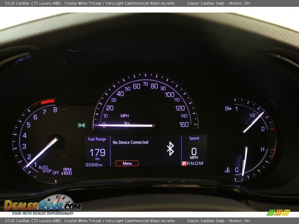 2018 Cadillac CTS Luxury AWD Crystal White Tricoat / Very Light Cashmere/Jet Black Accents Photo #14