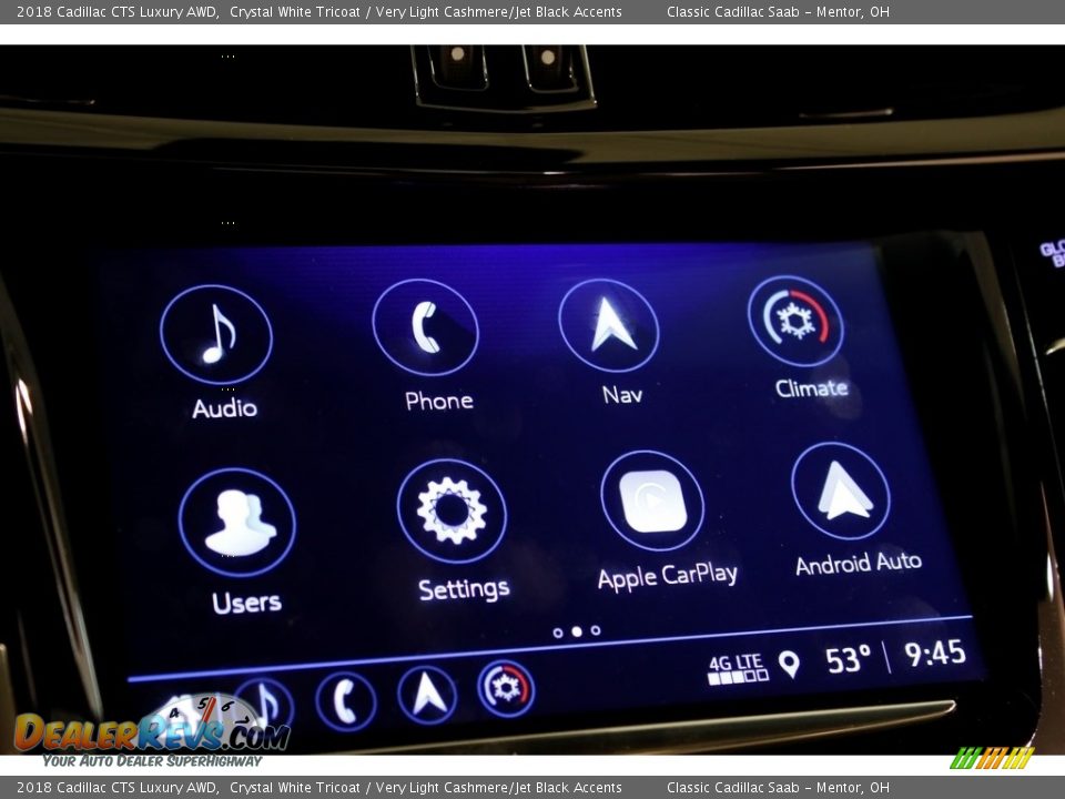 2018 Cadillac CTS Luxury AWD Crystal White Tricoat / Very Light Cashmere/Jet Black Accents Photo #15