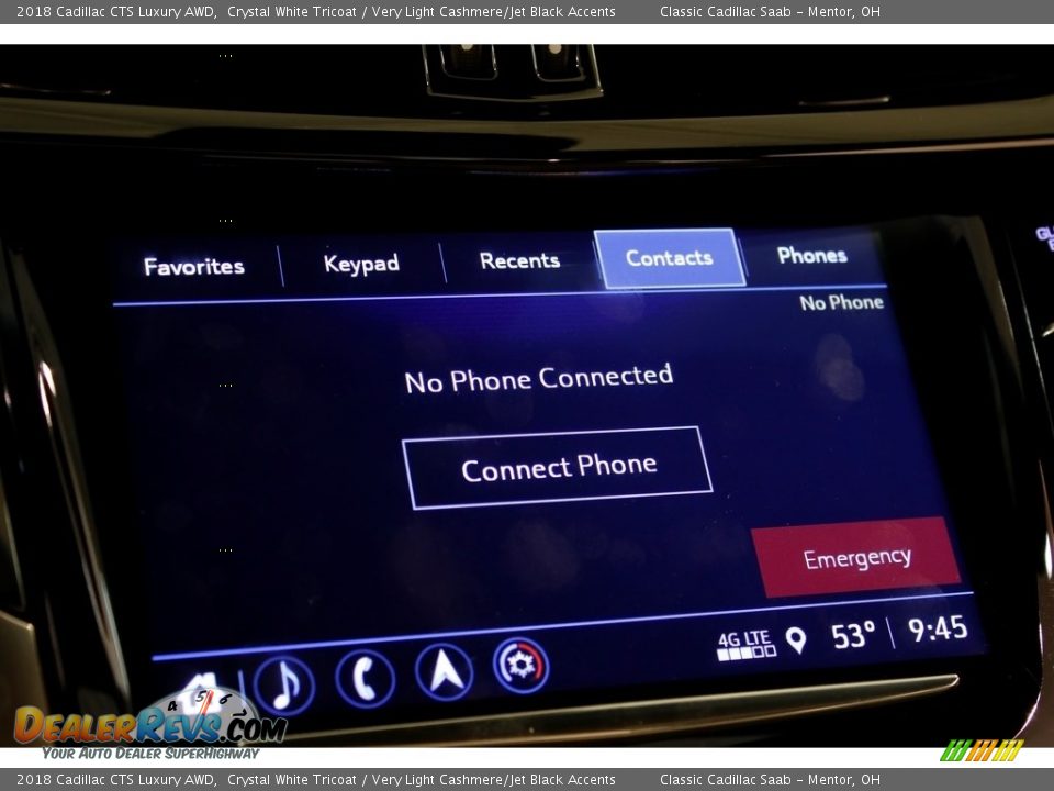 2018 Cadillac CTS Luxury AWD Crystal White Tricoat / Very Light Cashmere/Jet Black Accents Photo #16