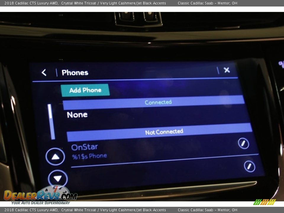 2018 Cadillac CTS Luxury AWD Crystal White Tricoat / Very Light Cashmere/Jet Black Accents Photo #17