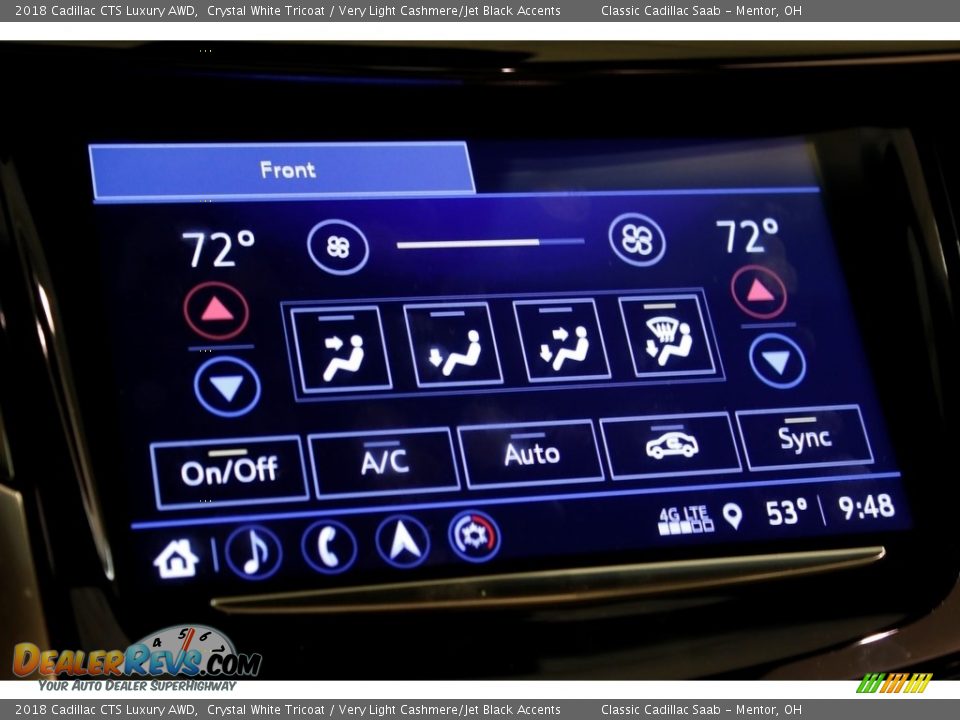 2018 Cadillac CTS Luxury AWD Crystal White Tricoat / Very Light Cashmere/Jet Black Accents Photo #22