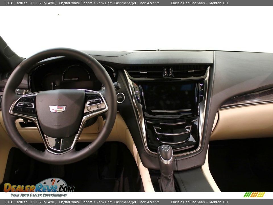 2018 Cadillac CTS Luxury AWD Crystal White Tricoat / Very Light Cashmere/Jet Black Accents Photo #32