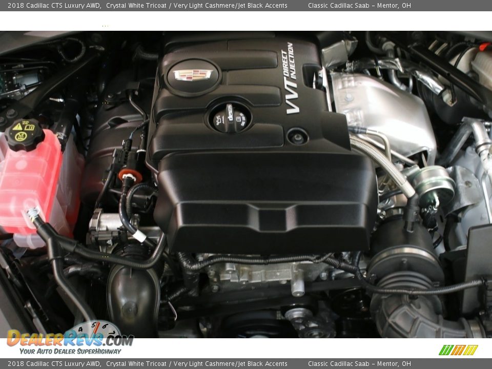 2018 Cadillac CTS Luxury AWD Crystal White Tricoat / Very Light Cashmere/Jet Black Accents Photo #35